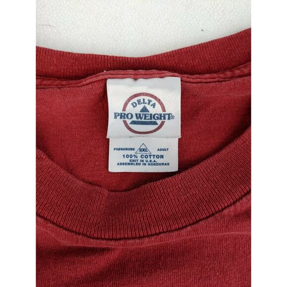 VTG Indiana University IU Crimson Guard T Shirt Size 2XL XXL Red Delta Made USA - Picture 5 of 9